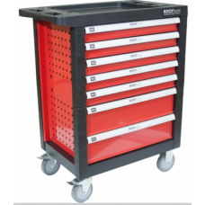 Carro c/ 7 Gavetas e 160 Peças (Vermelho ou Preto)